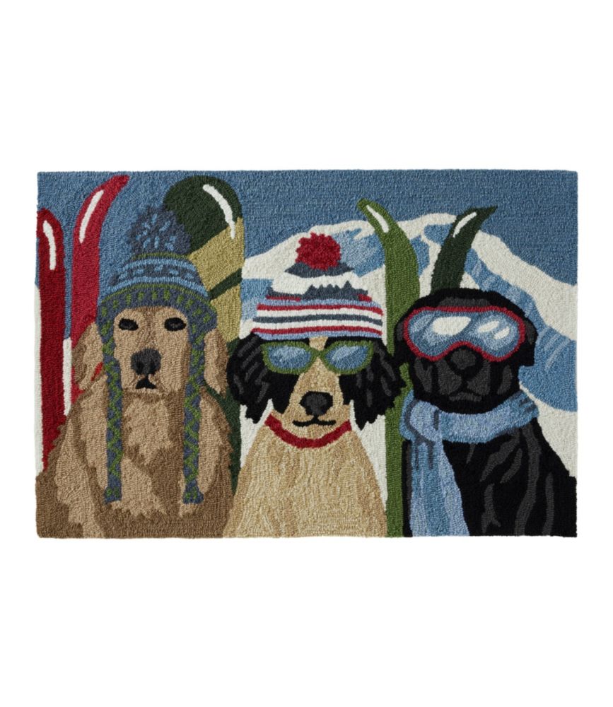Indoor/Outdoor Vacationland Rug, Dogs Skiing IndoorOutdoor at L.L.Bean