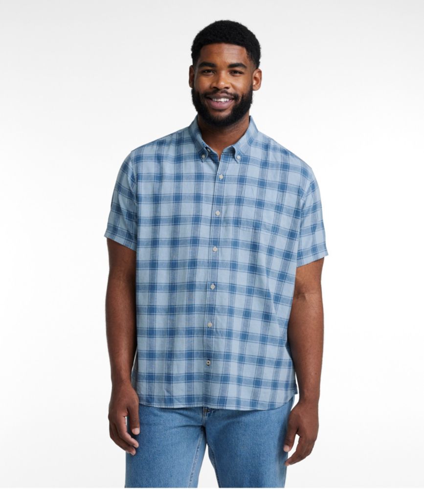 Men's Backyard BBQ Shirt, ShortSleeve, Traditional Untucked Fit, Plaid