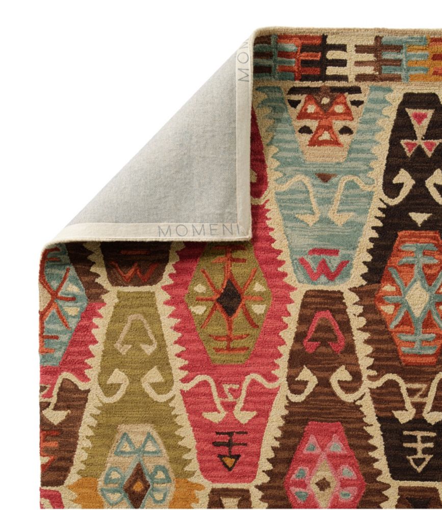Rustic Geometric Wool Hooked Rug Indoor at L.L.Bean