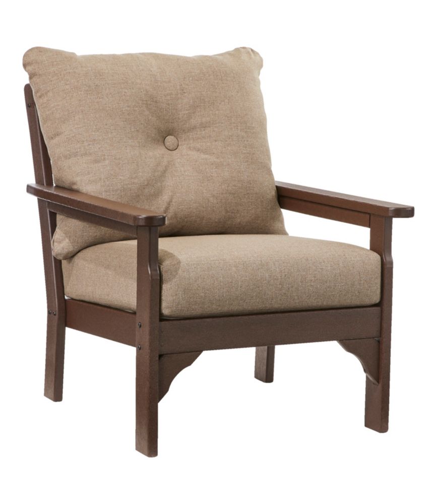 AllWeather Patio Chair with Textured Cushion, Mahogany Patio Chairs