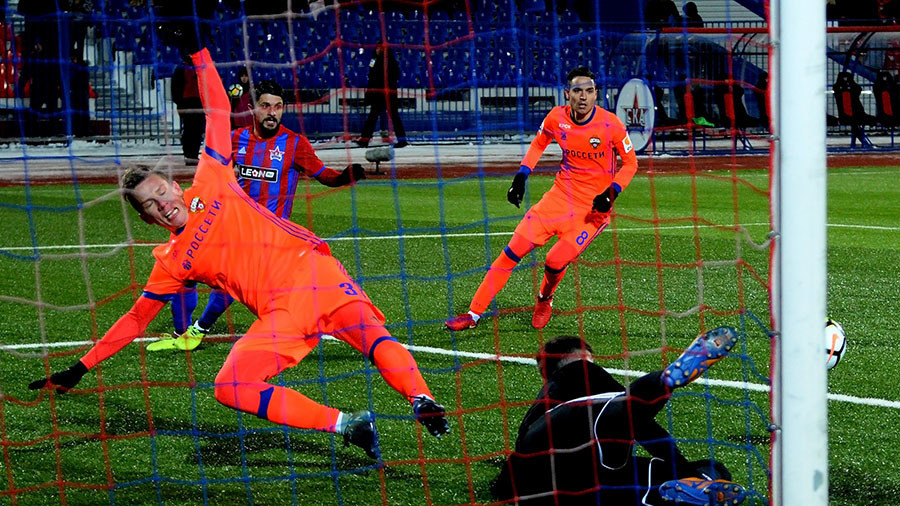 Russian football Match in 20C, two players break legs
