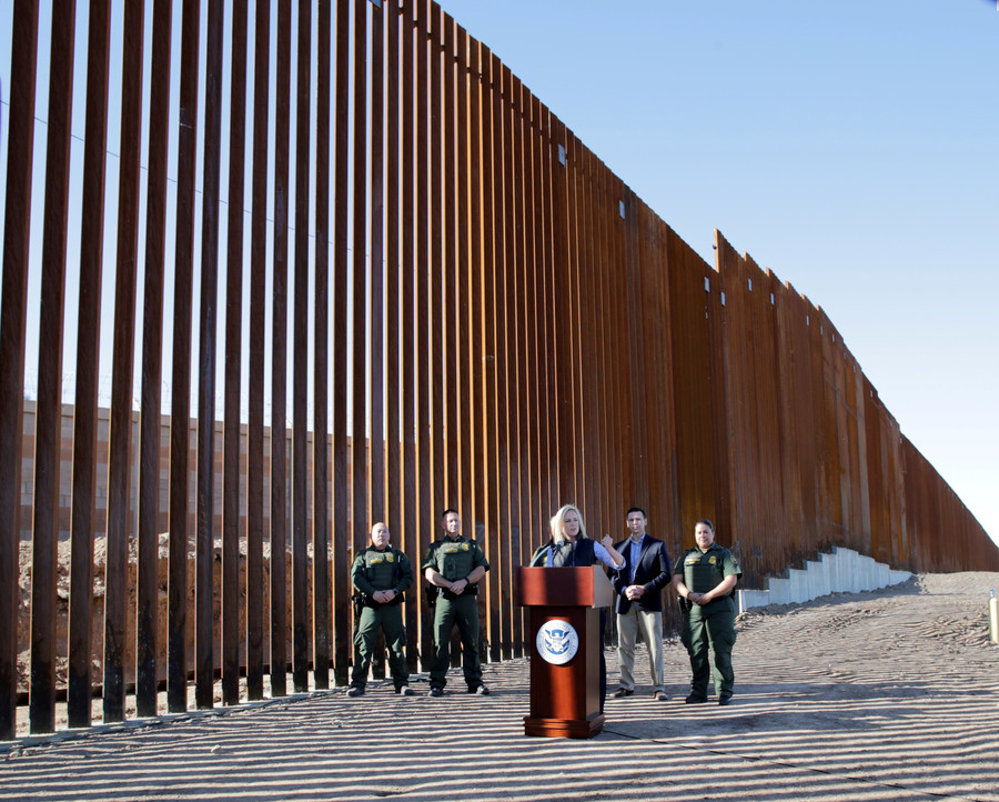Wall or fence? First completed section of Trump’s border wall unveiled