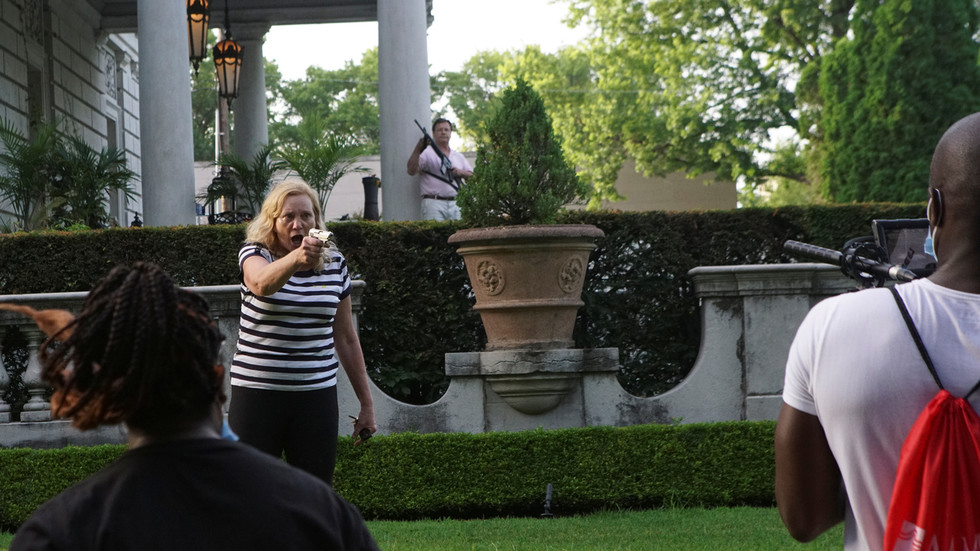 WATCH couple armed with rifle & handgun defend their mansion as BLM