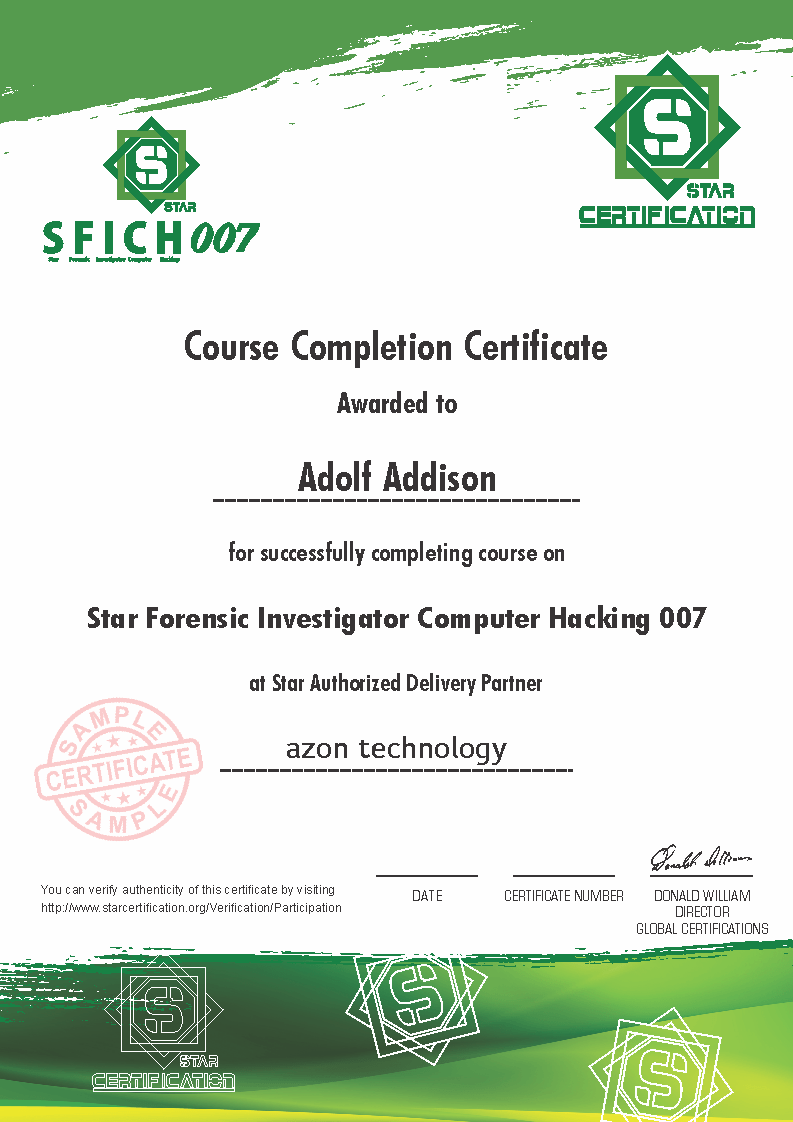 Forensic Investigator Certification Star Certification