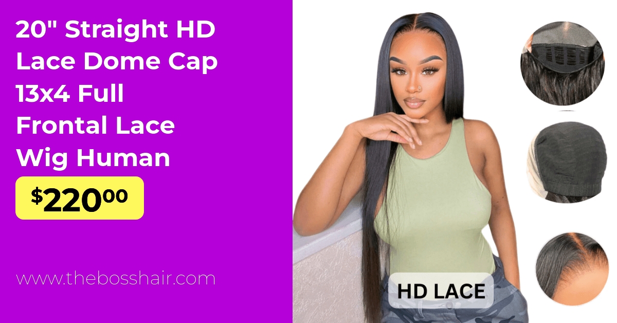 Straight HD Lace Dome Cap 13x4 Full Frontal Lace Wig Mrs Gwen Hair