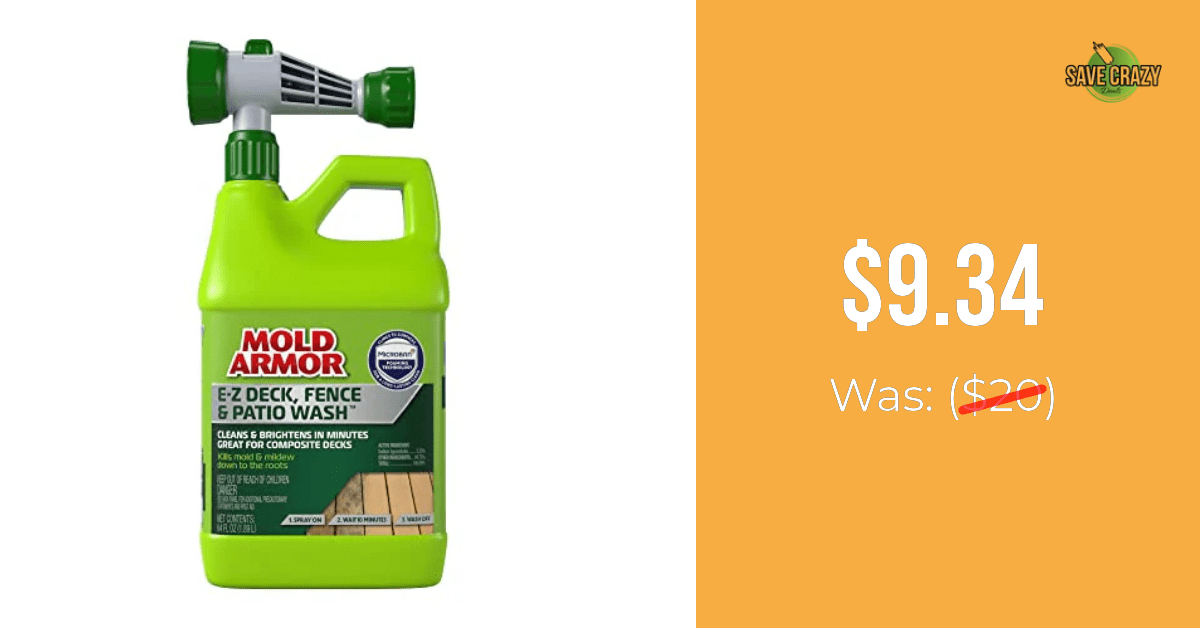 MOLD ARMOR EZ Deck Wash for Wood Surfaces, Composite Deck & Fence, 64