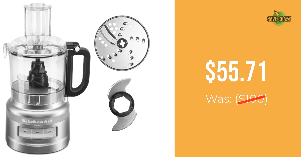 KitchenAid KFP0718CU Food Processor, 7 Cup, Contour Silver Save Crazy