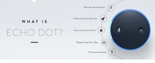Amazon Echo Dot Is Just The Echo Without A Speaker | Ubergizmo