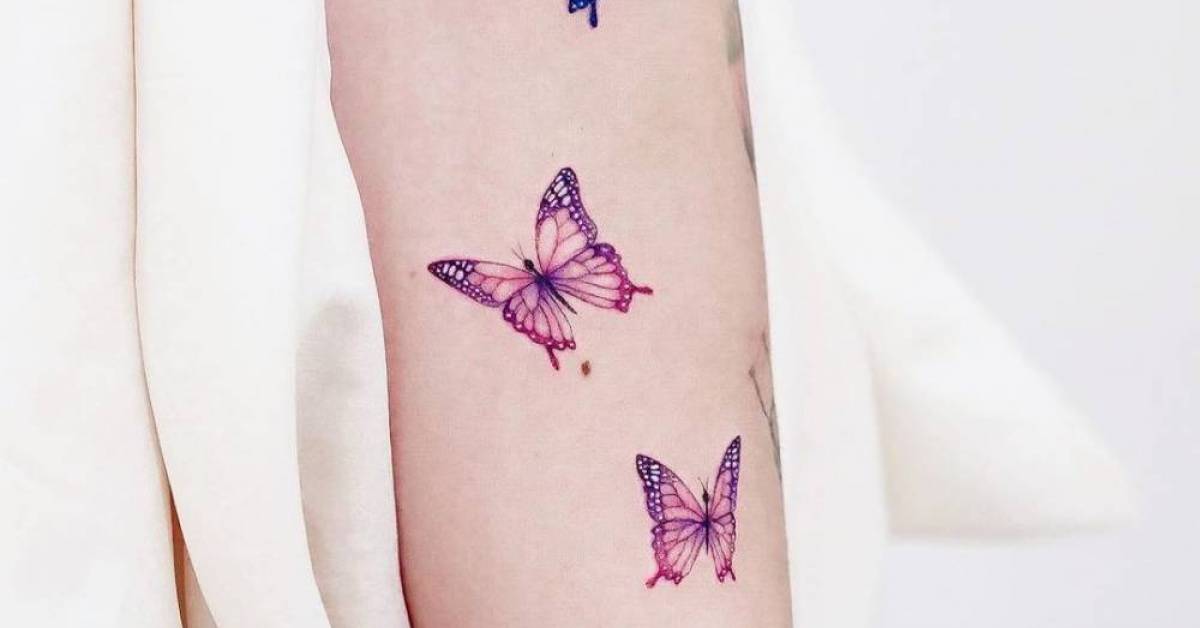 Pink Butterfly Tattoos Tattoofilter