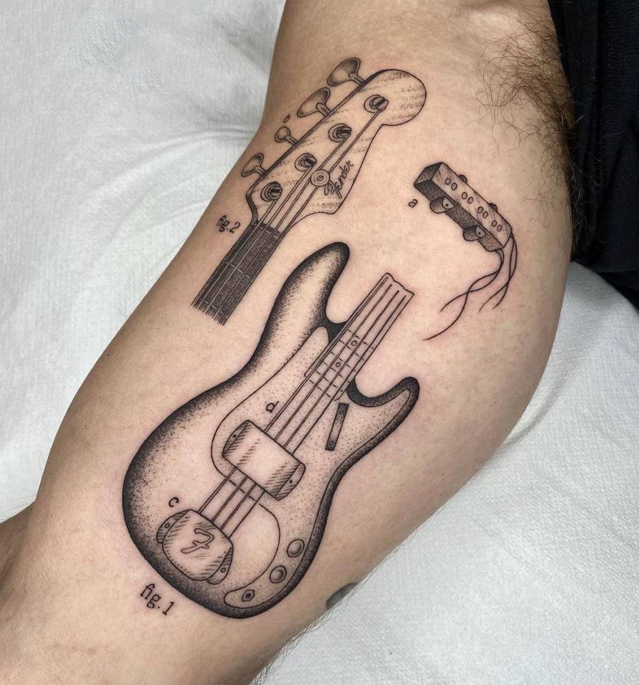 Discover more than 67 bass guitar tattoo best in.eteachers