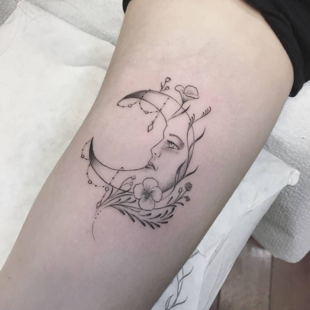 Moon Face Tattoos | Tattoofilter 1000_x_1000_jpg