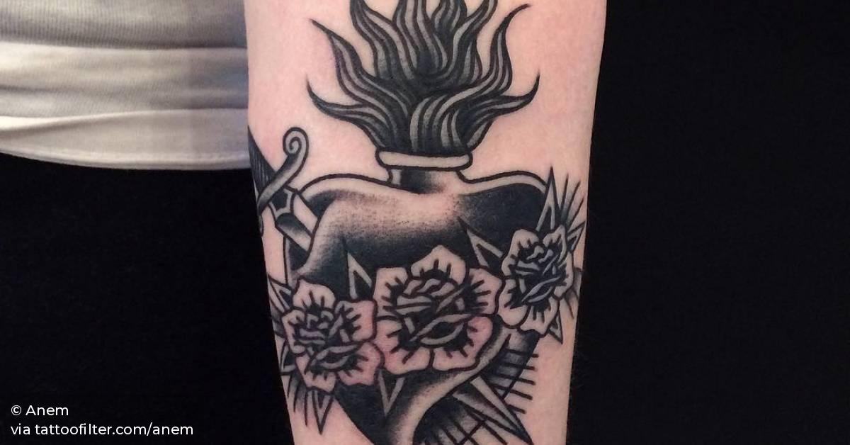 Traditional Blackwork Flaming Heart Crossed By A Dagger 628_x_1200_jpg