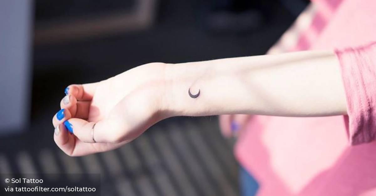 Minimalist Moon Tattoo On The Left Inner Wrist. 628_x_1200_jpg