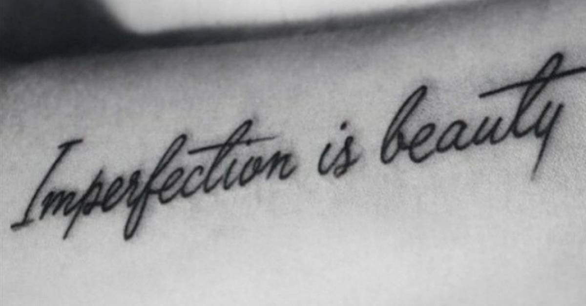 Imperfection Is Beauty Chest Tattoo