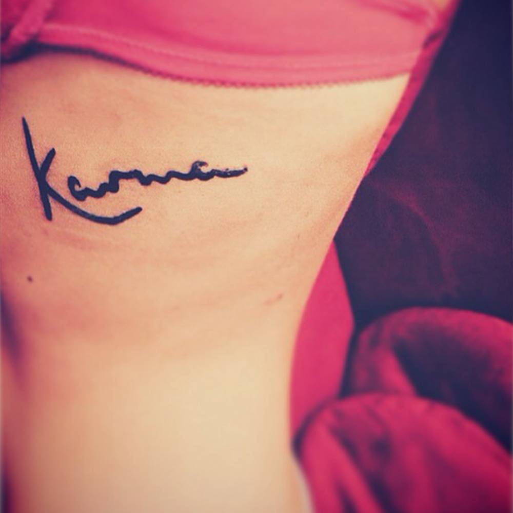 Side Tattoo That Says "Karma" On Julie. 1000_x_1000_jpg