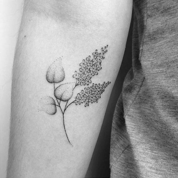 Hand Poked Lilac Tattoos On The Right Inner Forearm. 599_x_599_jpg