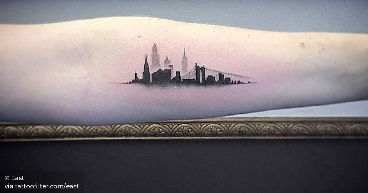 Single Needle New York Skyline Tattoo On The Left Inner 628_x_1200_jpg