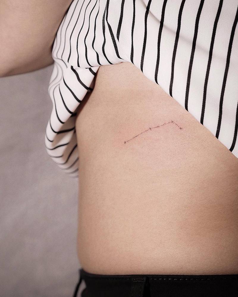 Aries Constellation Tattoo On The Left Ribcage. 1000_x_800_jpg