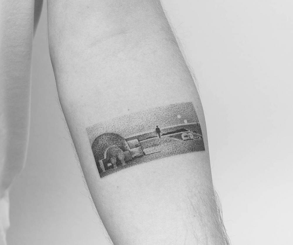 Handpoked this "Binary Sunset" scene from Star Wars