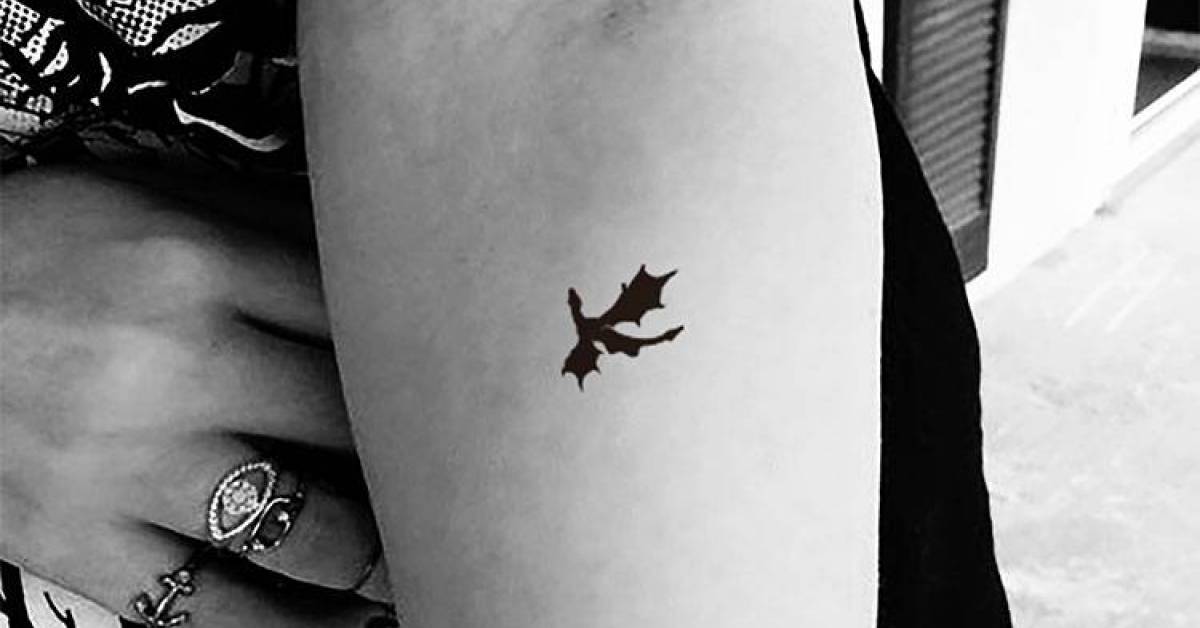 GOT's Rhaegal dragon temporary tattoo, get it here