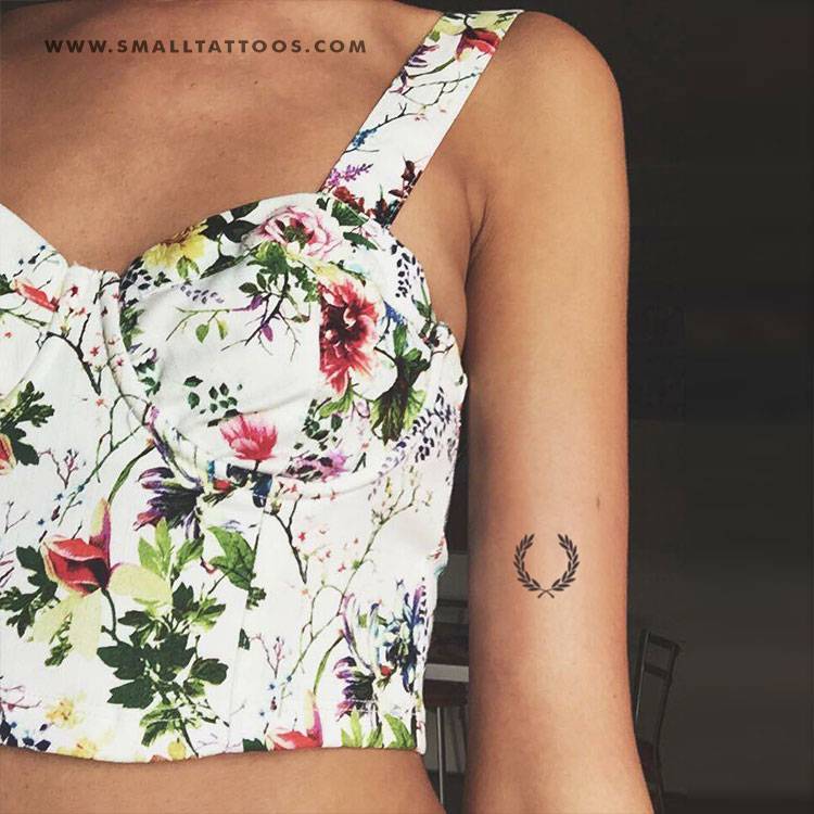 Minimalist Laurel Wreath Temporary Tattoo, Get It Here 750_x_750_jpg