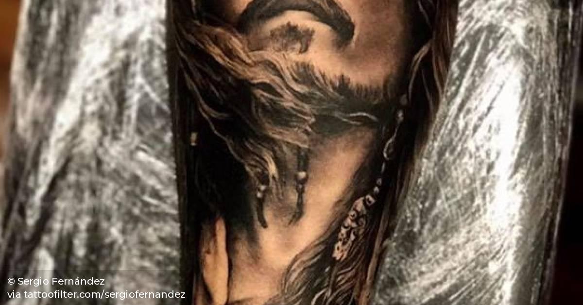 Tatuaje De Jack Sparrow De Estilo Black And Grey. 628_x_1200_jpg