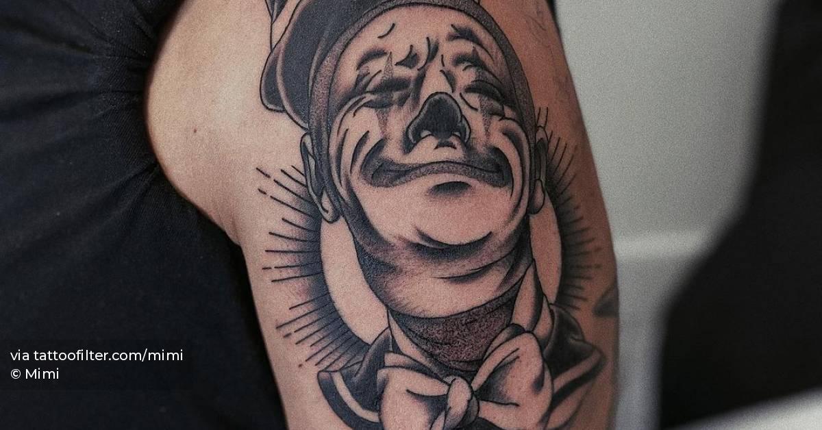Clown Tattoo On The Upper Arm 628_x_1200_jpg