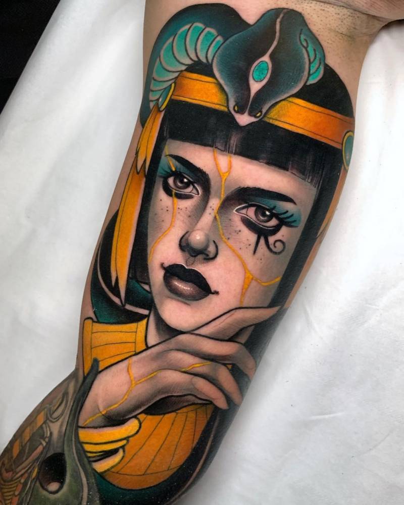 Neotraditional Cleopatra Tattoo On The Inner Arm 1000_x_800_jpg