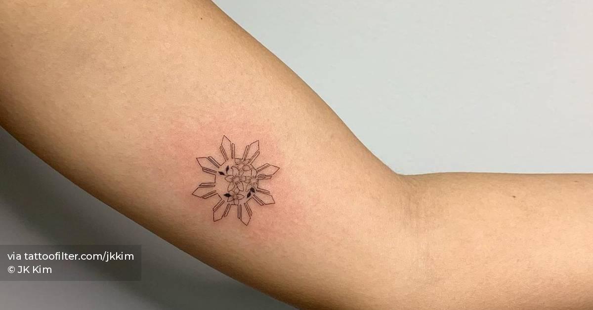Sampaguita Sun Tattoo On The Inner Arm