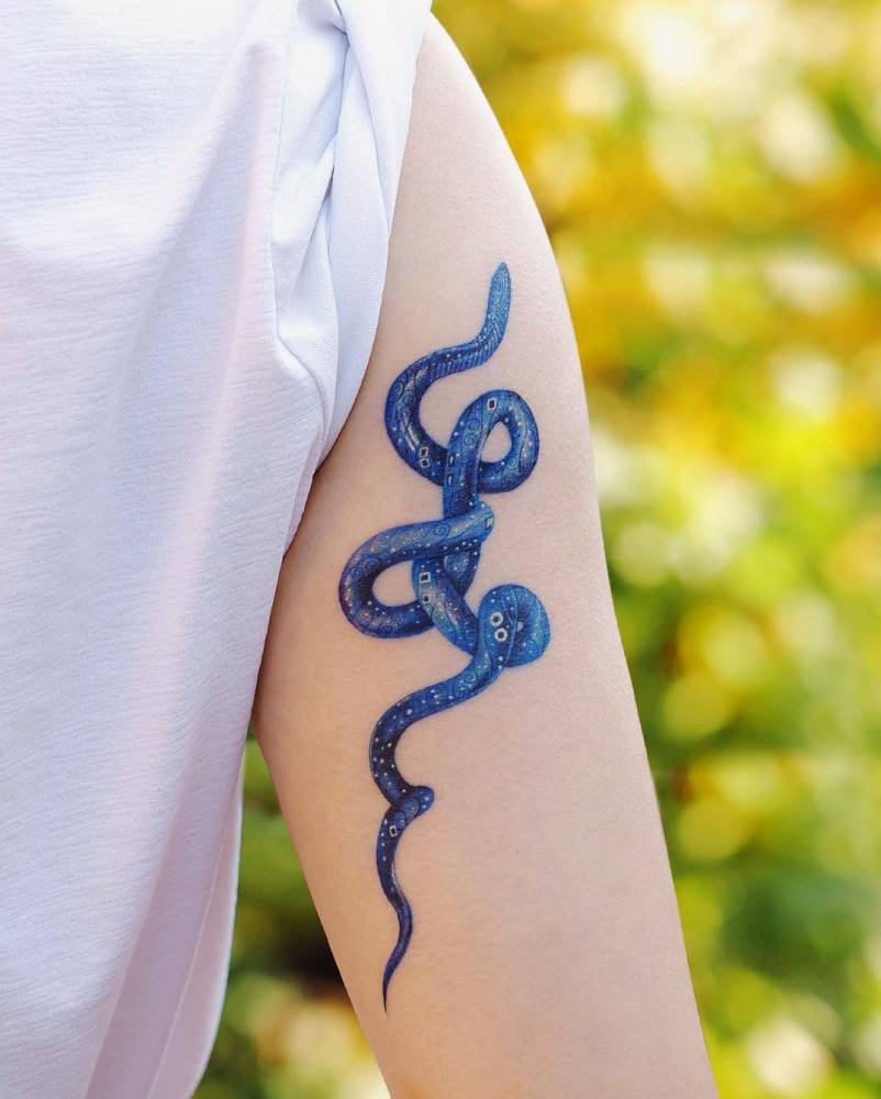 Colorful Snake Tattoo