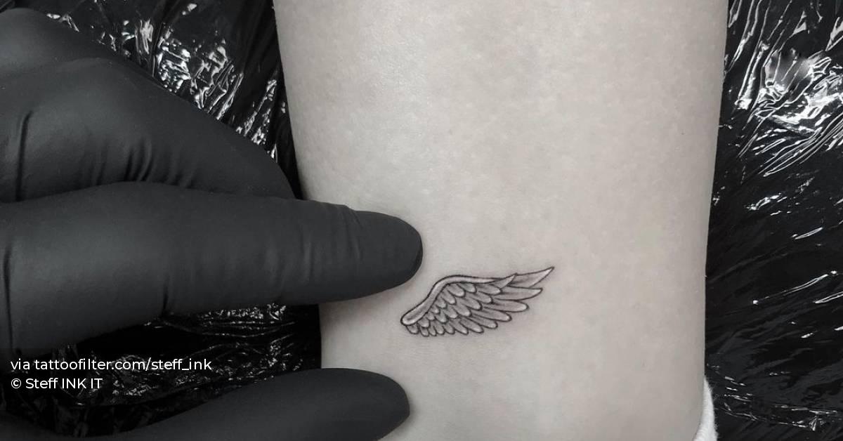 Fine Line Wing Tattoo On The Ankle. 628_x_1200_jpg