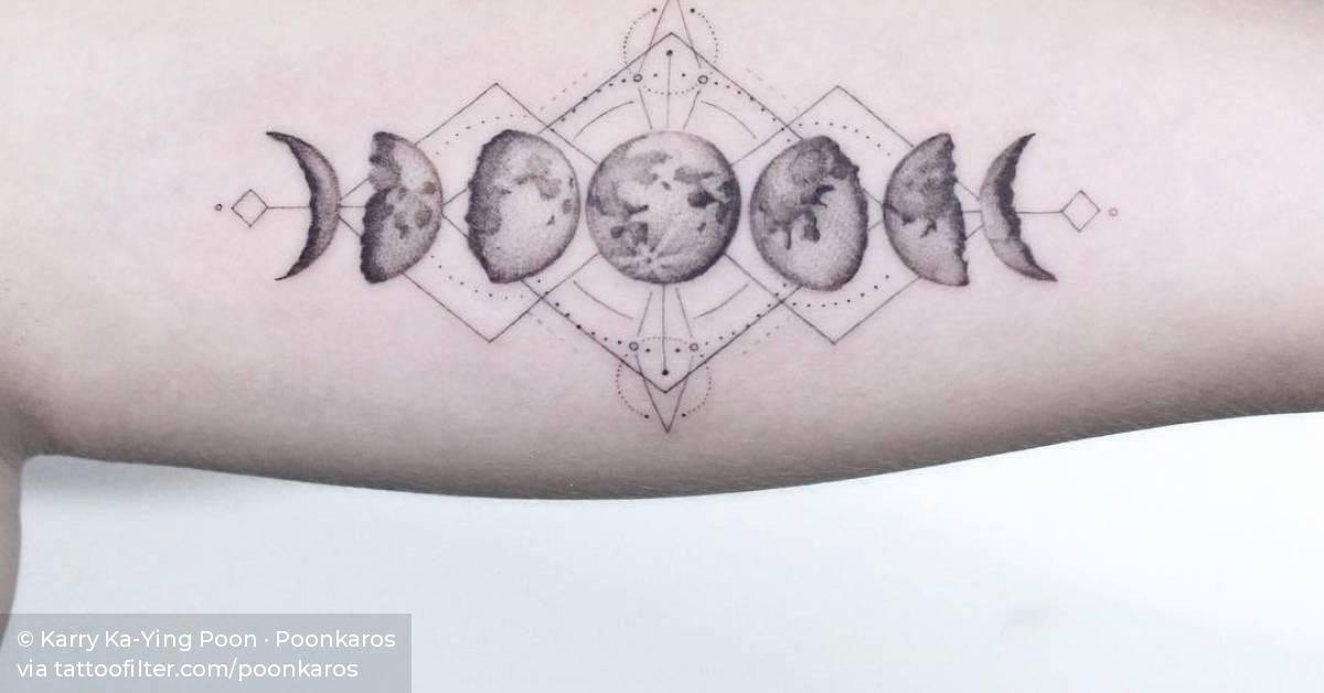 Moon Phases Tattoo On The Left Inner Arm. 628_x_1200_jpg