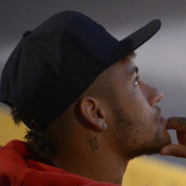 Neymar's Number Four In Roman Numerals Behind His Right 637_x_637_jpg
