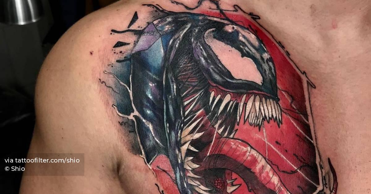 Venon Portrait Tattoo On The Chest. 628_x_1200_jpg