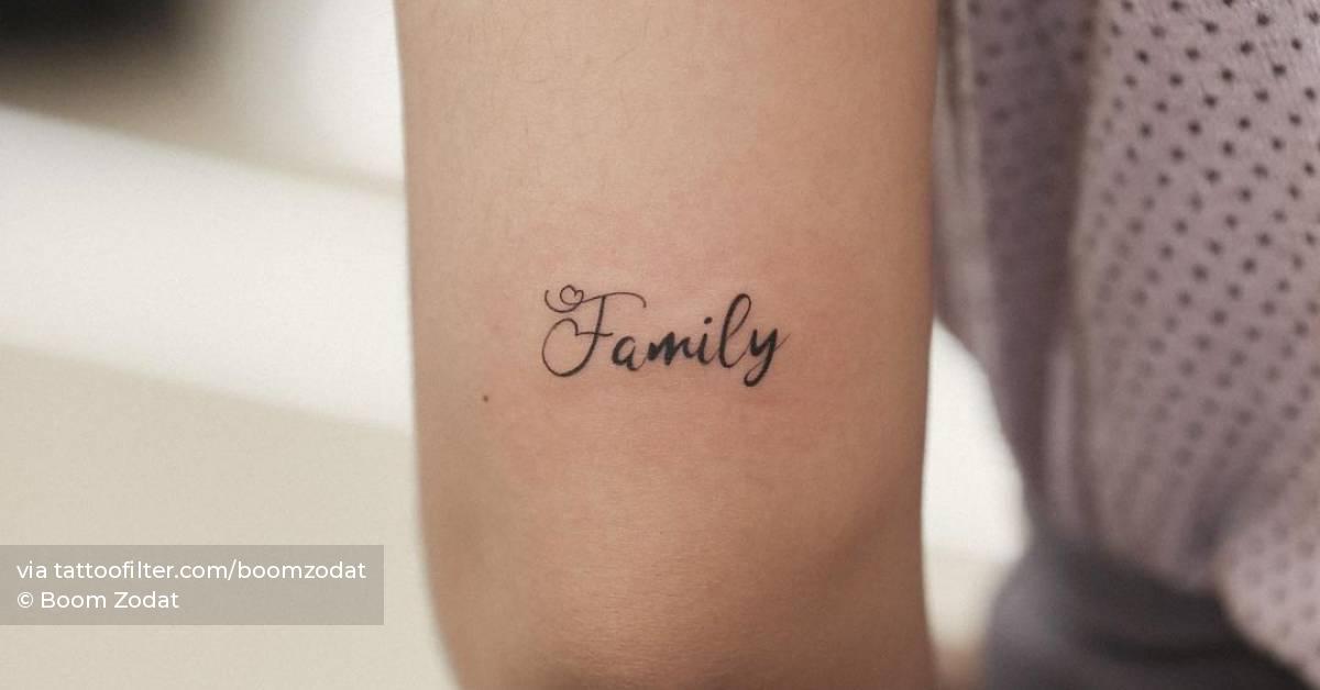Family" Lettering Tattoo On The Tricep. 628_x_1200_jpg