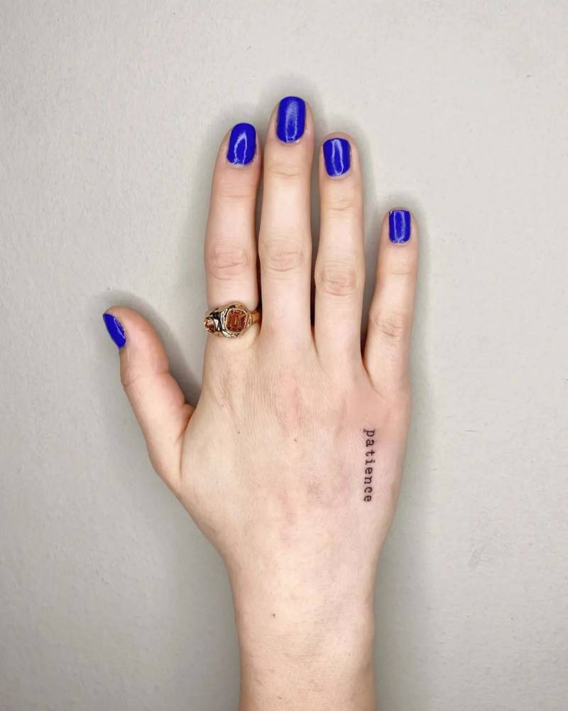 Patience" Lettering Tattoo On The Hand. 1000_x_800_jpg