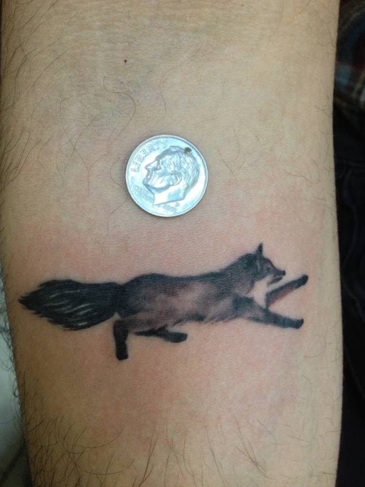 Watercolor Style Fox On The Forearm. 1000_x_749_jpg