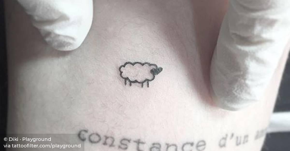 Minimalist Sheep Tattoo On The Inner Forearm. 628_x_1200_jpg