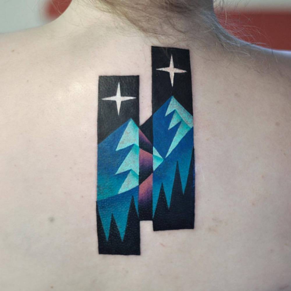 Mountain Tattoo On The Upper Back. 1000_x_1000_jpg