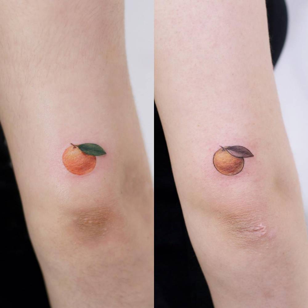"Two Tangerine for friends. They had their own tattoo