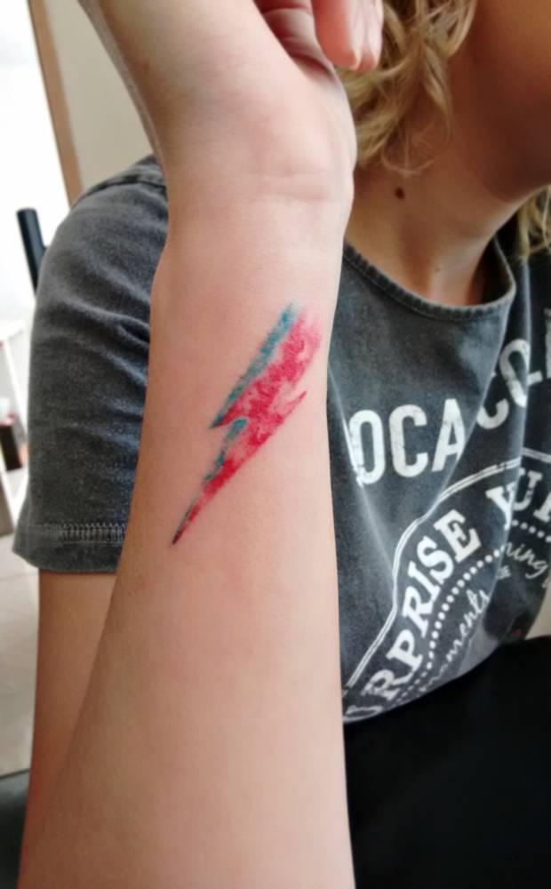 David Bowie Lightning Bolt Tattoo