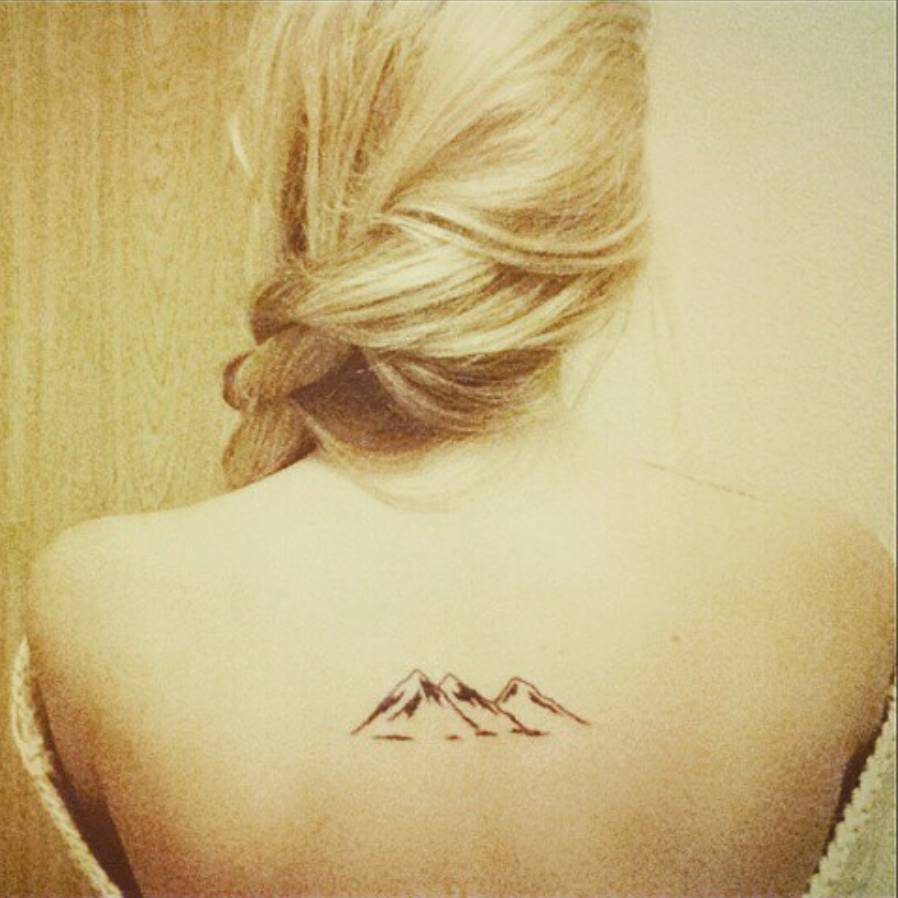 Little Upper Back Tattoo Of A Mountain Range On Lu. 898_x_898_jpg