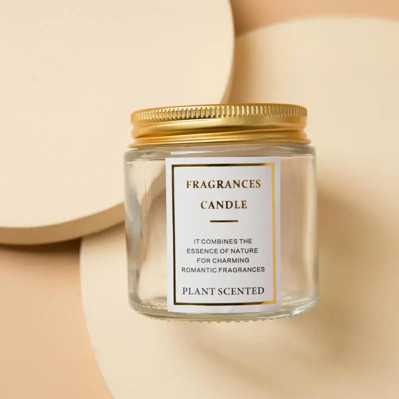 China Wholesale Straight Side Customized Clear Glass Candle Jar with