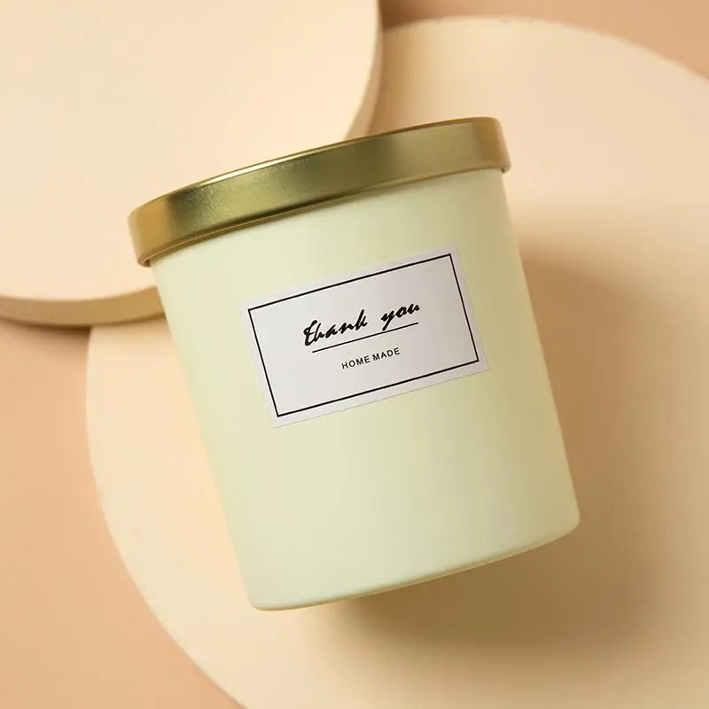 China Hot Sale Yellow Glass Jars Container for Candle Making in Bulk