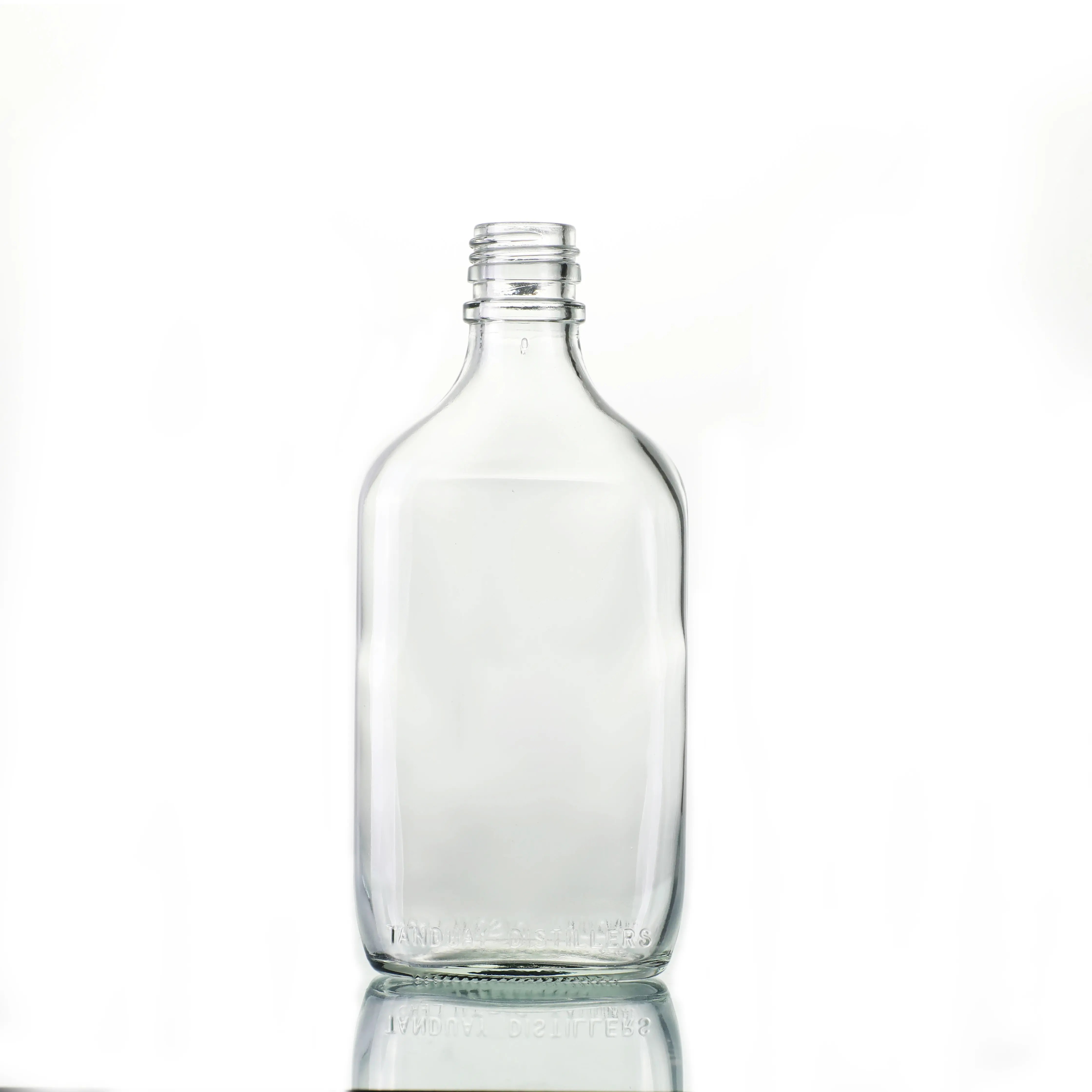 China Factory wholesale Fancy Liquor Glass Wine Bottles 375ml flat