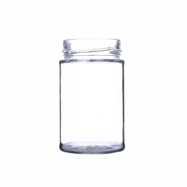China factory low price Honey Glass Jar And Lid 375ml clear deep