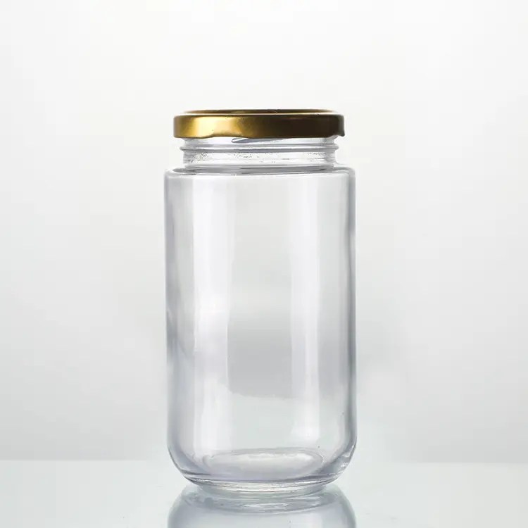China OEM Supply Storage Jar Glass 16OZ amber straight sided glass jars Ant Glass factory