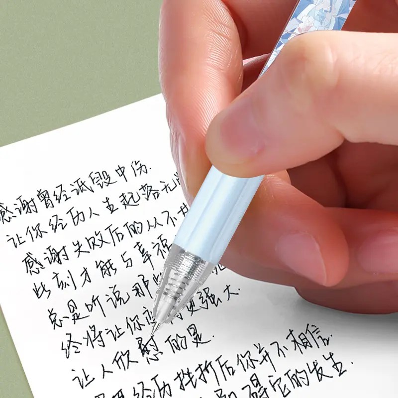 China 0.5mm ST Tip Scroll of Anecdote Retractable Gel Ink Pen