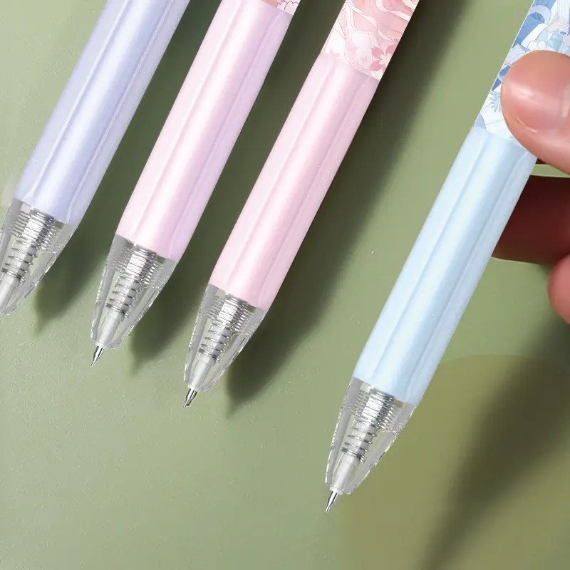 China 0.5mm ST Tip Scroll of Anecdote Retractable Gel Ink Pen