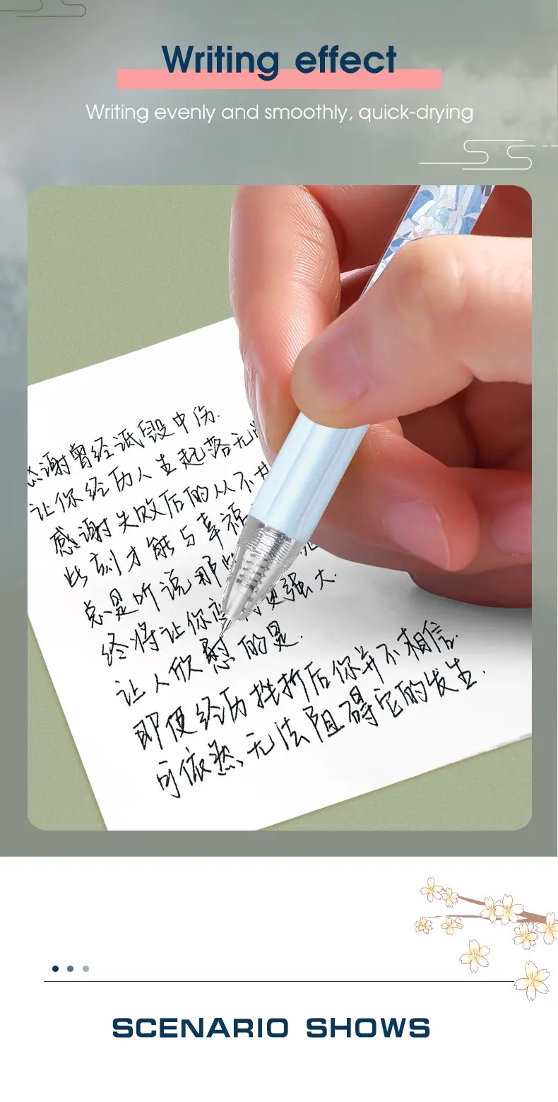 China 0.5mm ST Tip Scroll of Anecdote Retractable Gel Ink Pen Manufacture and Factory BeifaGroup